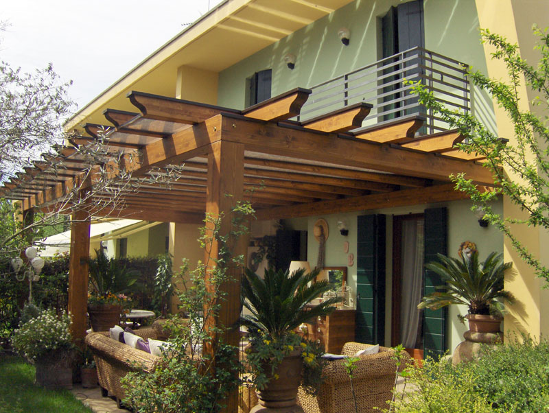 pergola in legno zona living giardino - clp306 pergola in legno zona living giardino - clp306